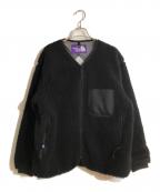 THE NORTHFACE PURPLELABELザ・ノースフェイス パープルレーベル）の古着「Wool Boa WINDSTOPPER Field Cardigan/ボア ウール ウィンドストッパー フィールド カーディガン」｜ブラック
