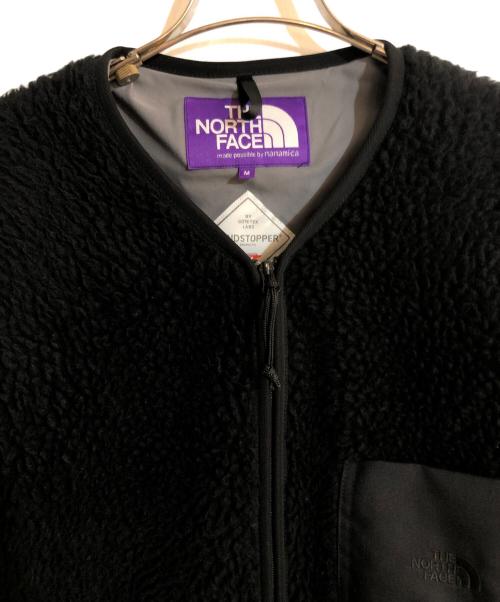 THE NORTHFACE PURPLELABEL（ザ・ノースフェイス パープルレーベル）THE NORTHFACE PURPLELABEL Wool Boa WINDSTOPPER Field Cardigan/ボア ウール ウィンドストッパー フィールド カーディガン ブラック サイズ:Ｍの古着・服飾アイテム