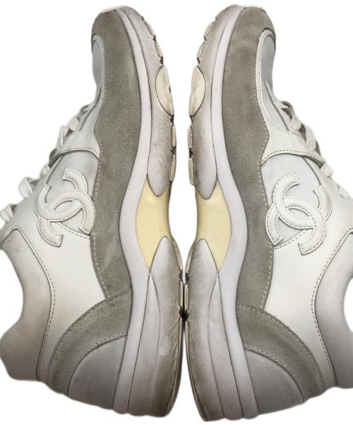 CHANEL（シャネル）CHANEL (シャネル) ココマークトレーナーズスニーカー ホワイト サイズ:41の古着・服飾アイテム