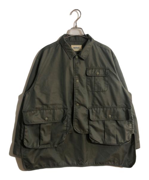 BEAMS BOY（ビームスボーイ）BEAMS BOY (ビームスボーイ) シャンブレー ギャバ ショート フィッシング ジャケット グリーン サイズ:不明の古着・服飾アイテム