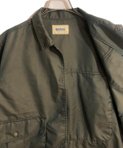 BEAMS BOY（ビームスボーイ）BEAMS BOY (ビームスボーイ) シャンブレー ギャバ ショート フィッシング ジャケット グリーン サイズ:不明の古着・服飾アイテム