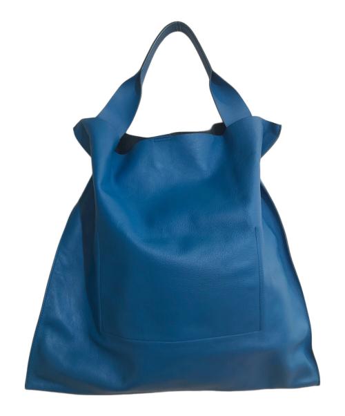 JIL SANDER（ジルサンダー）JIL SANDER (ジルサンダー) XIAO レザーハンドバッグ ブルーの古着・服飾アイテム