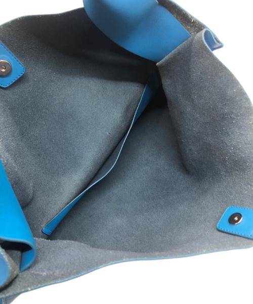 JIL SANDER（ジルサンダー）JIL SANDER (ジルサンダー) XIAO レザーハンドバッグ ブルーの古着・服飾アイテム