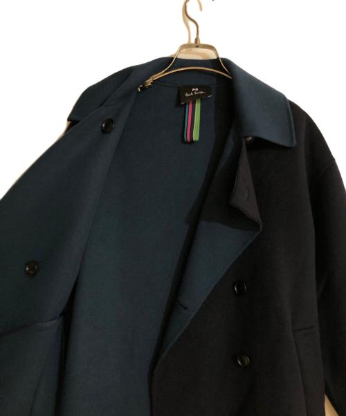 PS Paul Smith（ＰＳポールスミス）PS Paul Smith (ＰＳポールスミス) ウールリバー コート ネイビー サイズ:40の古着・服飾アイテム