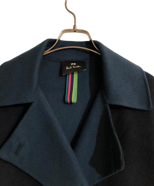 PS Paul Smith（ＰＳポールスミス）PS Paul Smith (ＰＳポールスミス) ウールリバー コート ネイビー サイズ:40の古着・服飾アイテム