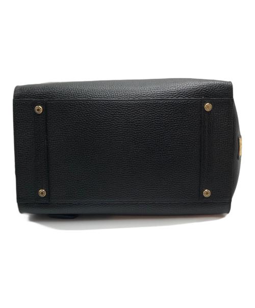 A.D.M.J.（エーディーエムジェイ）A.D.M.J. (エーディーエムジェイ) レザーハンドバッグ ブラックの古着・服飾アイテム