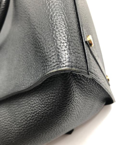 A.D.M.J.（エーディーエムジェイ）A.D.M.J. (エーディーエムジェイ) レザーハンドバッグ ブラックの古着・服飾アイテム