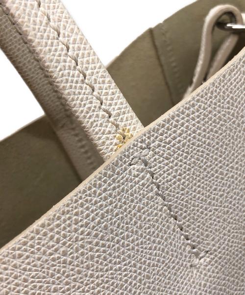 CELINE（セリーヌ）CELINE (セリーヌ) バーティカルカバスモール2WAYトートバッグ アイボリー×ブラックの古着・服飾アイテム