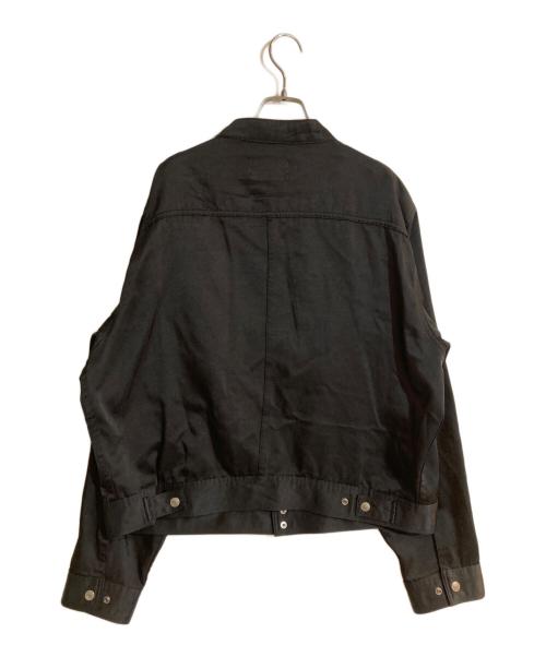 DKNY（ダナキャランニューヨーク）DKNY (ダナキャランニューヨーク) サテンモーターサイクルジャケット ブラック サイズ:XLの古着・服飾アイテム