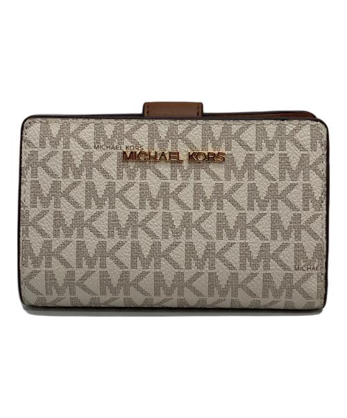 MICHAEL KORS（マイケル・コース）MICHAEL KORS (マイケル・コース) 2つ折り財布 ホワイトの古着・服飾アイテム