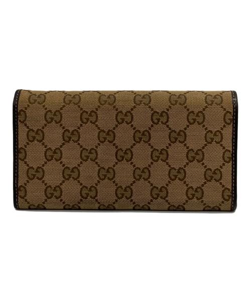 GUCCI（グッチ）GUCCI (グッチ) ラブリーハートロングウォレット ブラウンの古着・服飾アイテム