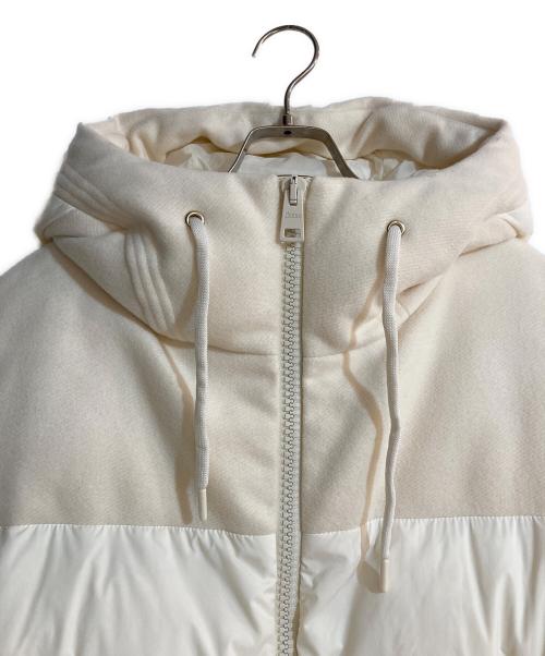 HERNO（ヘルノ）HERNO (ヘルノ) ウールコンビフーデットダウンジャケット アイボリー サイズ:44の古着・服飾アイテム