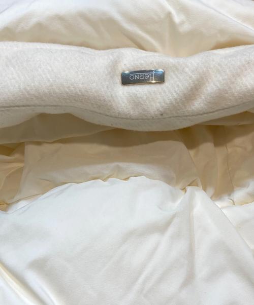 HERNO（ヘルノ）HERNO (ヘルノ) ウールコンビフーデットダウンジャケット アイボリー サイズ:44の古着・服飾アイテム
