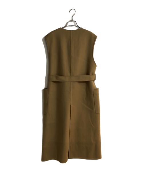 UNITED ARROWS（ユナイテッドアローズ）UNITED ARROWS (ユナイテッドアローズ) リバーノーカラーベスト ベージュ サイズ:Mの古着・服飾アイテム