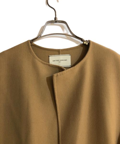 UNITED ARROWS（ユナイテッドアローズ）UNITED ARROWS (ユナイテッドアローズ) リバーノーカラーベスト ベージュ サイズ:Mの古着・服飾アイテム