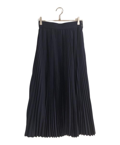 HYKE（ハイク）HYKE (ハイク) TAFFETA PLEATED SKIRT/タフタプリーツスカート ネイビー サイズ:Sの古着・服飾アイテム