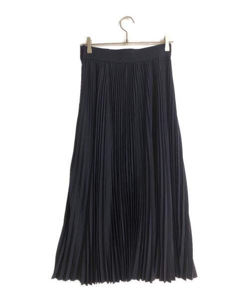 HYKE（ハイク）HYKE (ハイク) TAFFETA PLEATED SKIRT/タフタプリーツスカート ネイビー サイズ:Sの古着・服飾アイテム