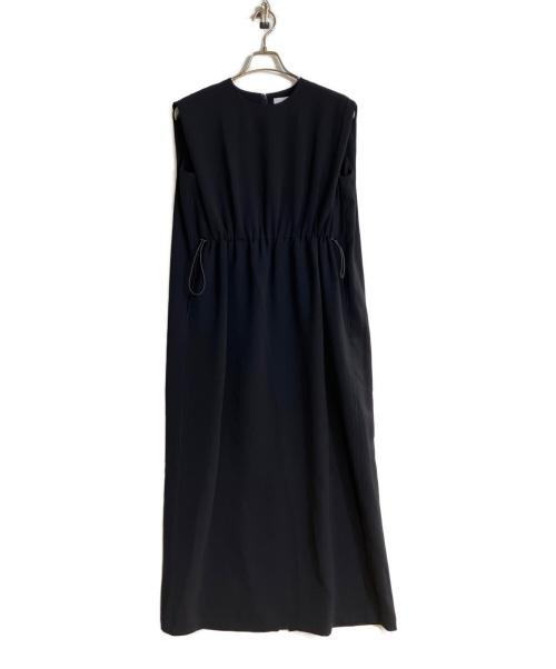 UNITED ARROWS（ユナイテッドアローズ）UNITED ARROWS (ユナイテッドアローズ) COMFY/コンフィー　ドロスト フレンチスリーブ ワンピース ネイビー サイズ:38の古着・服飾アイテム