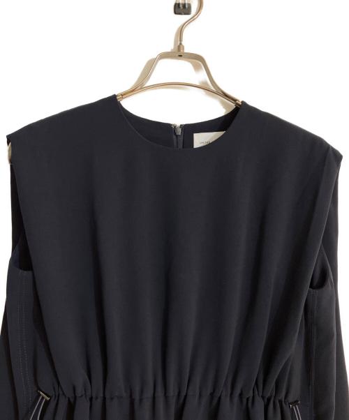 UNITED ARROWS（ユナイテッドアローズ）UNITED ARROWS (ユナイテッドアローズ) COMFY/コンフィー　ドロスト フレンチスリーブ ワンピース ネイビー サイズ:38の古着・服飾アイテム