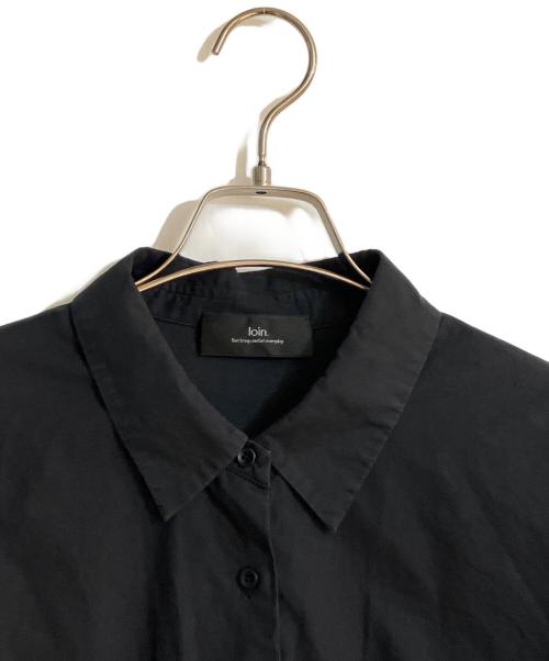 loin.（ロワン）loin. (ロワン) パフスリーブハーフスリーブシャツ ブラック サイズ:Mの古着・服飾アイテム