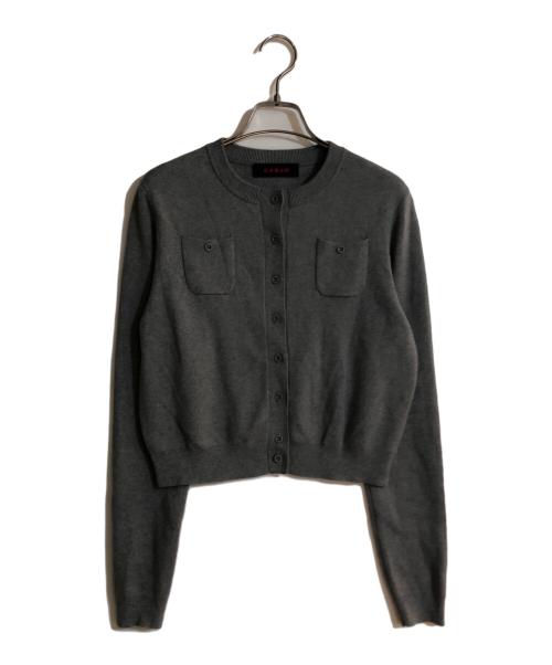 CABAN（キャバン）CABaN (キャバン) コットンカシミヤ クルーネックカーディガン グレー サイズ:XSの古着・服飾アイテム