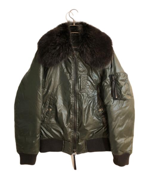 DUVETICA（デュベティカ）DUVETICA (デュベティカ) Ares ファー付きダウンジャケット グリーン サイズ:46の古着・服飾アイテム