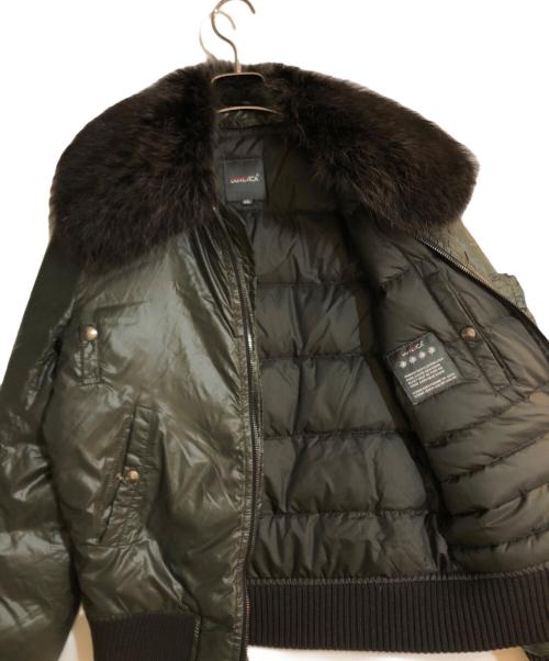 DUVETICA（デュベティカ）DUVETICA (デュベティカ) Ares ファー付きダウンジャケット グリーン サイズ:46の古着・服飾アイテム