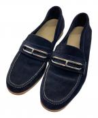 HERMESエルメス）の古着「コレットスウェードローファー」｜ネイビー