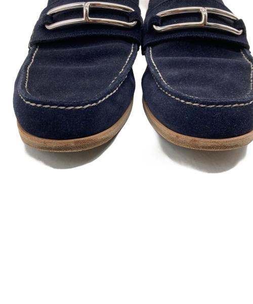 HERMES（エルメス）HERMES (エルメス) コレットスウェードローファー ネイビー サイズ:41の古着・服飾アイテム