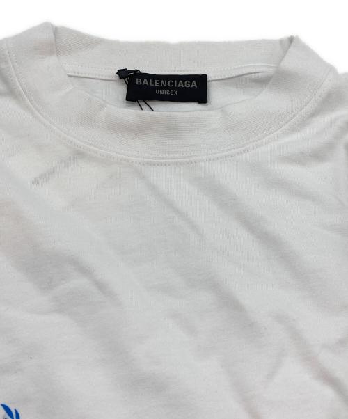 BALENCIAGA（バレンシアガ）BALENCIAGA (バレンシアガ) WFPロゴプリントクルーネックTシャツ ホワイト サイズ:M 未使用品の古着・服飾アイテム