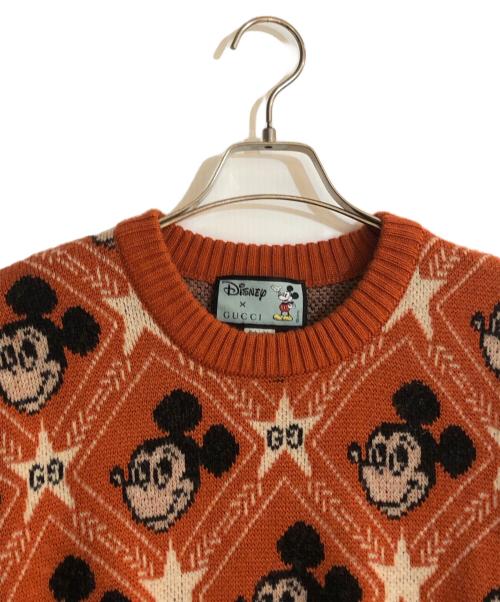 GUCCI（グッチ）GUCCI (グッチ) Disney (ディズニー) アルパカ混 ニットセーター オレンジ サイズ:Sの古着・服飾アイテム