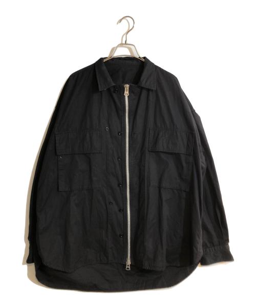 sacai（サカイ）sacai (サカイ) ポプリンシャツジャケット ブラック サイズ:3の古着・服飾アイテム