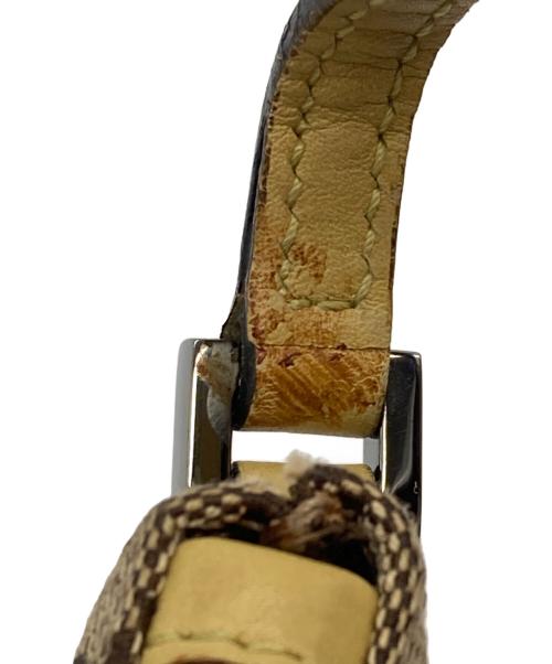 GUCCI（グッチ）GUCCI (グッチ) GGキャンバスハンドバッグ イエローの古着・服飾アイテム