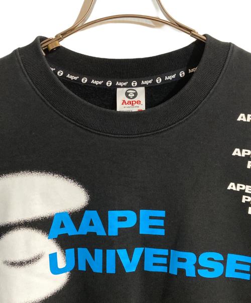 Aape BY A BATHING APE（エーエイプ バイ アベイシングエイプ）AAPE BY A BATHING APE (エーエイプ バイ アベイシングエイプ) Moonface sweater ブラック サイズ:XLの古着・服飾アイテム