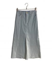 DEUXIEME CLASSE（ドゥーズィエム クラス）の古着「STRETCH TWILL B/FLARE スカート」｜スカイブルー