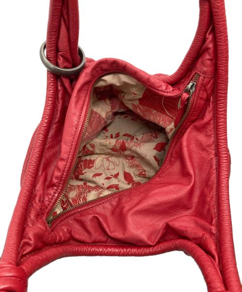 DIESEL（ディーゼル）DIESEL (ディーゼル) アーカイブレザーショルダーバッグ レッドの古着・服飾アイテム