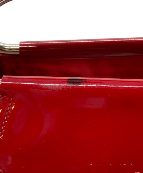 PRADA（プラダ）PRADA (プラダ) BEIGE CANVAS METAL LOOP TOTE BAG レッドの古着・服飾アイテム