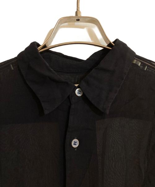 COMME des GARCONS COMME des GARCONS（コムデギャルソン コムデギャルソン）COMME des GARCONS COMME des GARCONS (コムデギャルソン コムデギャルソン) キュプラシアーラッフルシャツ ブラック サイズ:Sの古着・服飾アイテム