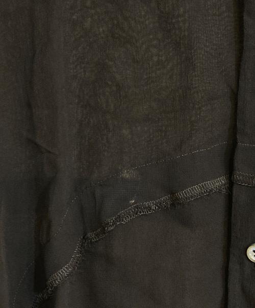 COMME des GARCONS COMME des GARCONS（コムデギャルソン コムデギャルソン）COMME des GARCONS COMME des GARCONS (コムデギャルソン コムデギャルソン) キュプラシアーラッフルシャツ ブラック サイズ:Sの古着・服飾アイテム