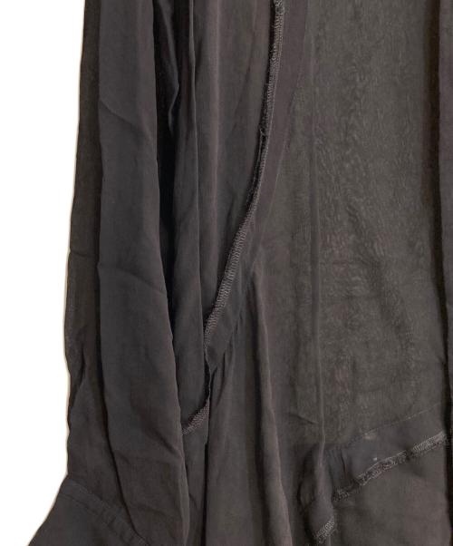 COMME des GARCONS COMME des GARCONS（コムデギャルソン コムデギャルソン）COMME des GARCONS COMME des GARCONS (コムデギャルソン コムデギャルソン) キュプラシアーラッフルシャツ ブラック サイズ:Sの古着・服飾アイテム