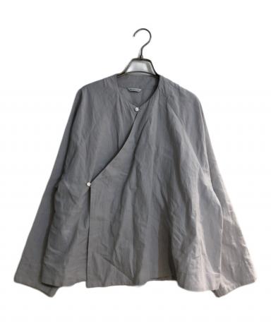 ARTS&SCIENCE 011-00626-159 リネン ワイド ブラウス シャツ グレー レディース アーツ&サイエンス【中古】5-0322M∞ 中古・古着通販】ARTS&SCIENCE (アーツアンドサイエンス) コットン