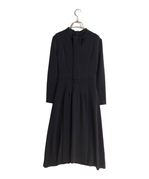 CORCOVADO（コルコバード）CORCOVADO (コルコバード) ボウタイプリーツワンピース ネイビー サイズ:Sの古着・服飾アイテム
