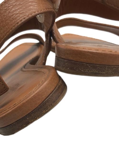 LOUIS VUITTON（ルイ ヴィトン）LOUIS VUITTON (ルイ ヴィトン) ホライズンラインレザーサンダル ブラウン サイズ:37 1/2の古着・服飾アイテム