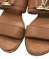 中古・古着 LOUIS VUITTON (ルイ ヴィトン) ホライズンラインレザーサンダル ブラウン サイズ:37 1/2：20000円