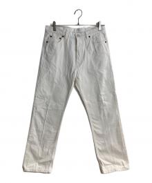 HUSBANDS（ハズバンズ）の古着「センタープレスパンツ」｜ホワイト