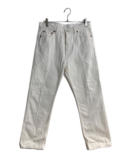 HUSBANDS（ハズバンズ）HUSBANDS (ハズバンズ) センタープレスパンツ ホワイト サイズ:30の古着・服飾アイテム