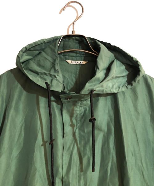 AURALEE（オーラリー）AURALEE (オーラリー) SILK POLYESTER GROSGRAIN HOODED BLOUSON グリーン サイズ:不明の古着・服飾アイテム
