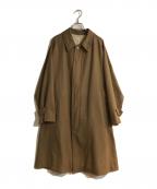 LEエルイー）の古着「ウールサージバルカラーコート」｜ブラウン