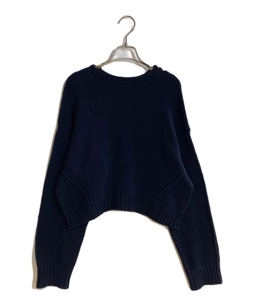 HER LIP TO（ハーリップトゥ）Her lip to (ハーリップトゥ) Share The Love Knit Top ネイビー サイズ:FREEの古着・服飾アイテム