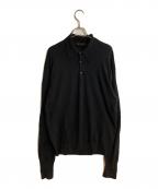 JOHN SMEDLEY×KAPTAIN SUNSHINEジョンスメドレー×キャプテンサンシャイン）の古着「別注ニットポロシャツ」｜ネイビー